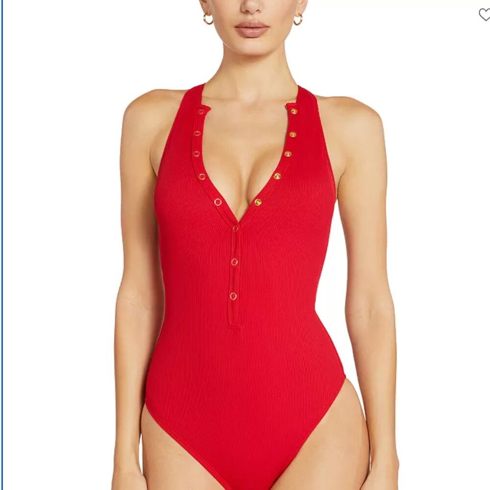 NWT ROBIN PICCONE RED ONE-PIECE IN SIZE 12 RED